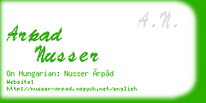arpad nusser business card
